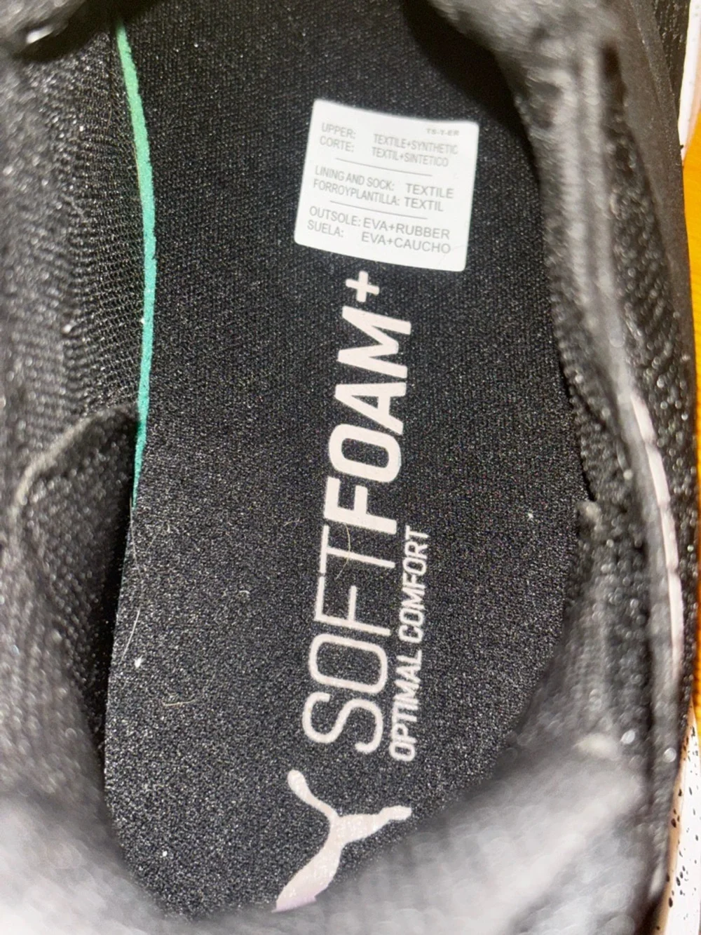 Puma Black Knit High-Top Sneakers with Speckled White Sole0931 - Picture 10 of 10
